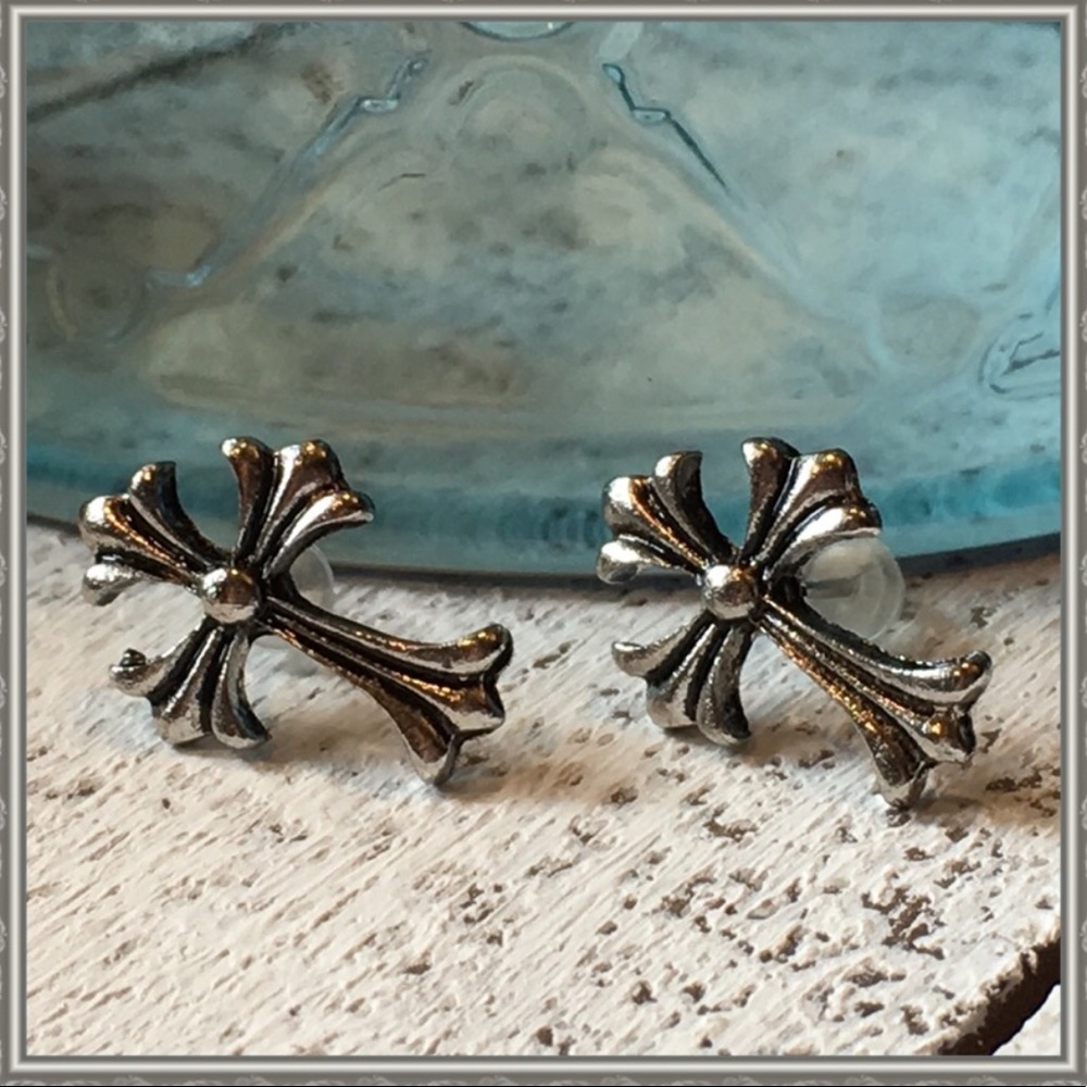 Cross Earrings - Picture 2 of 3